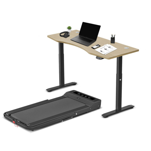 Fanno-Walking Pad Treadmill with ErgoDesk Automatic Standing Desk for Home Office Use