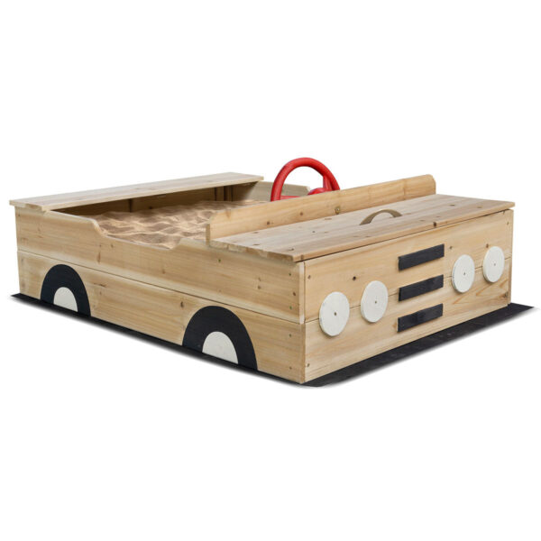 Fanno-Rugged Interactive Sandpit for Kids with Steering Wheel and Ground Sheet