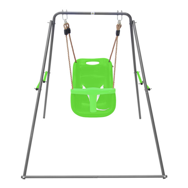 Fanno-Foldable Baby Swing Set for Indoor Outdoor Use with UV Protection and Adjustable Height