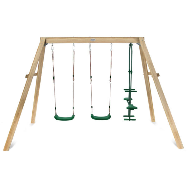 Fanno-Timber Swing Set for Kids with 2 Swings and Dual Glider for Outdoor Fun