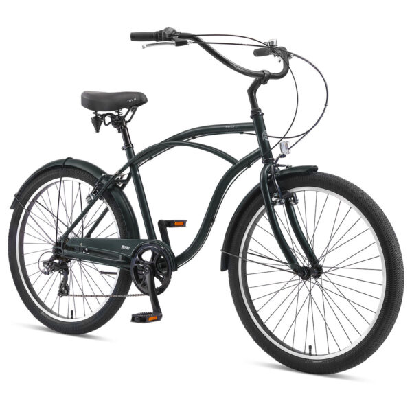 Fanno-26 Inch Steel Frame Men's Cruiser Bike with Comfort Saddle and 7 Speed Shifter