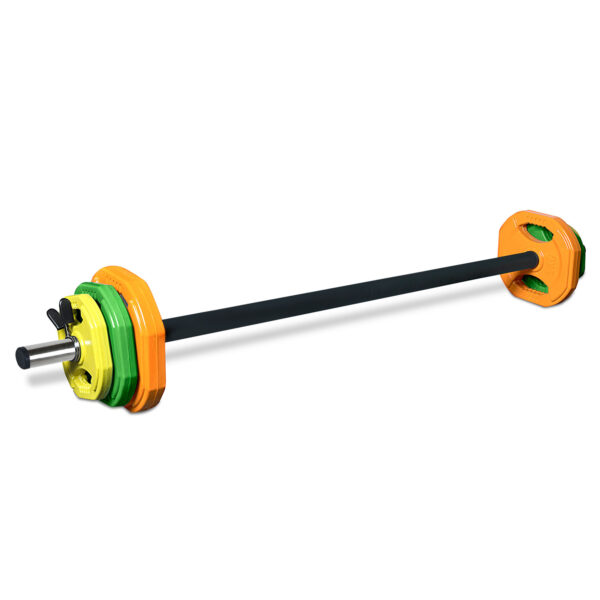 Fanno-Pump Studio Weights Set with Barbell Rubber Plates for Home Gym Fitness Classes