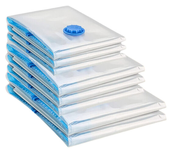 Fanno-Vacuum Sealer Storage Bag Kit 9 Pack Space Saver Bags for Clothes and Travel