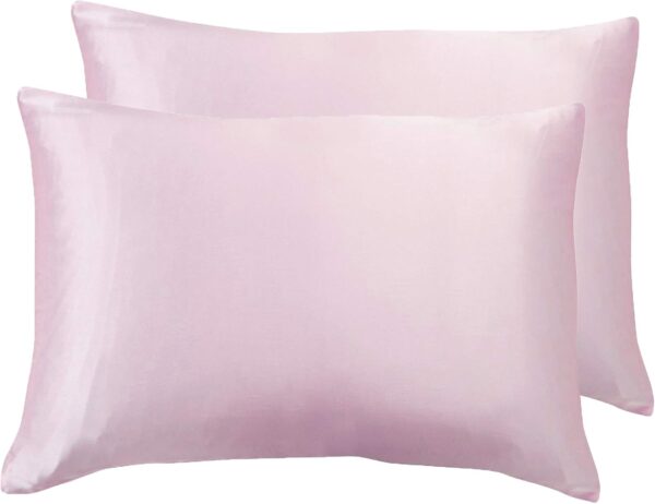 Fanno-Luxury Pillowcase 2 Pack - 100% Pure Mulberry Silk on Both Sides - Pink