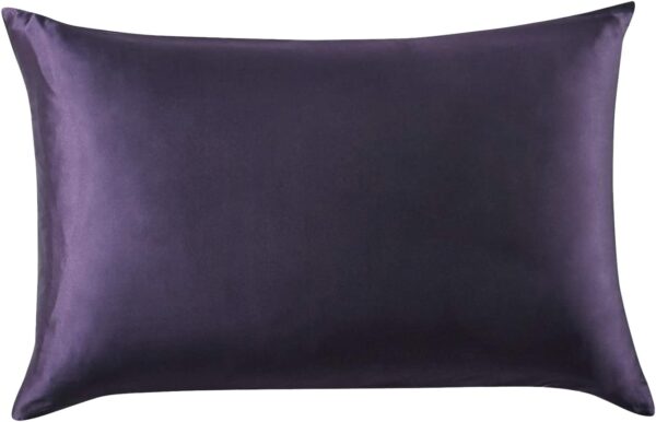 Fanno-Luxury Pillowcase - 100% Pure Mulberry Silk on Both Sides - Dark Purple