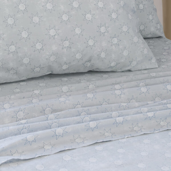 Fanno-Single Sheet Set in Pastel Blue for Kids Room Bedding Cotton Polyester