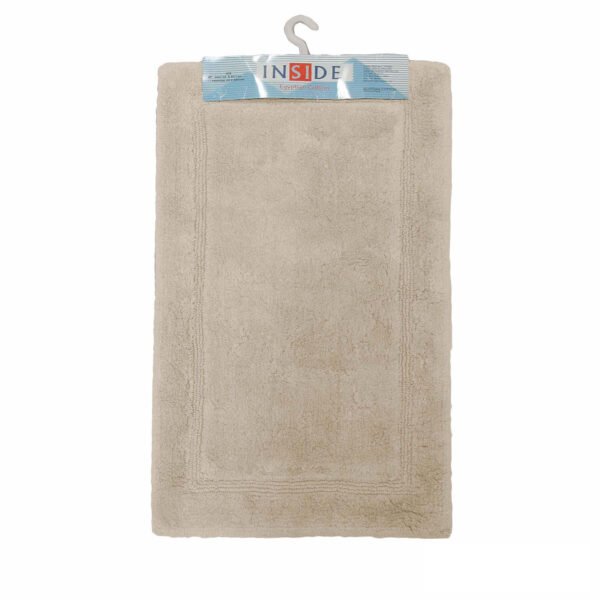 Fanno-Egyptian Cotton Bath Mat 50x80 cm Ultra Absorbent Machine Washable Taupe