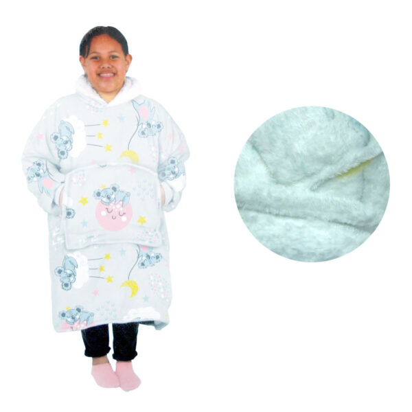 Fanno-Girls Comfy Warm Blanket Hoodie Sherpa Fleece Soft Cozy Winter Wear