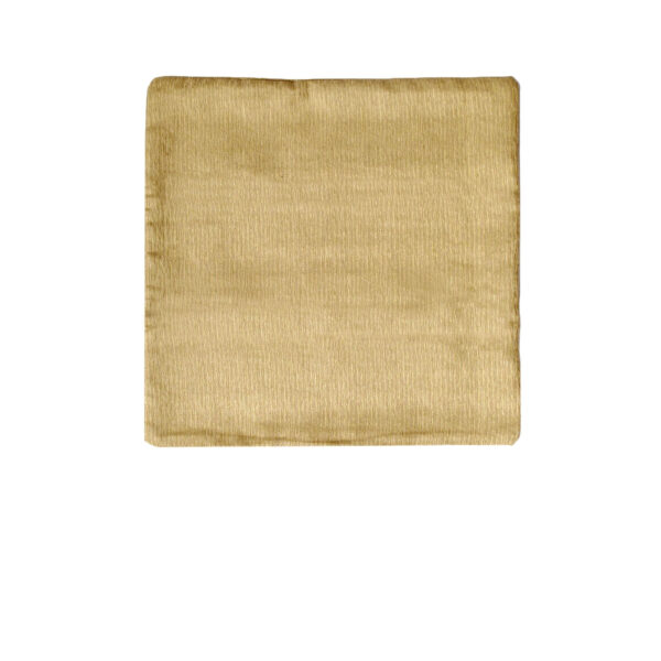 Fanno-Polyester Cotton Texture Cushion Cover Pale Gold Solid Color Zip Closure 43x43 cm