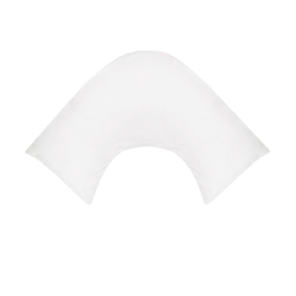 Fanno-V Shape Pillowcase 280TC Polyester Cotton Solid Color Decorative Home Decor White