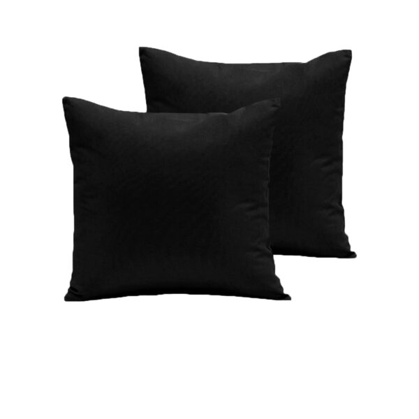 Fanno-European Pillowcases Set of 2 280TC Polyester Cotton 64 x 64 cm Black Color