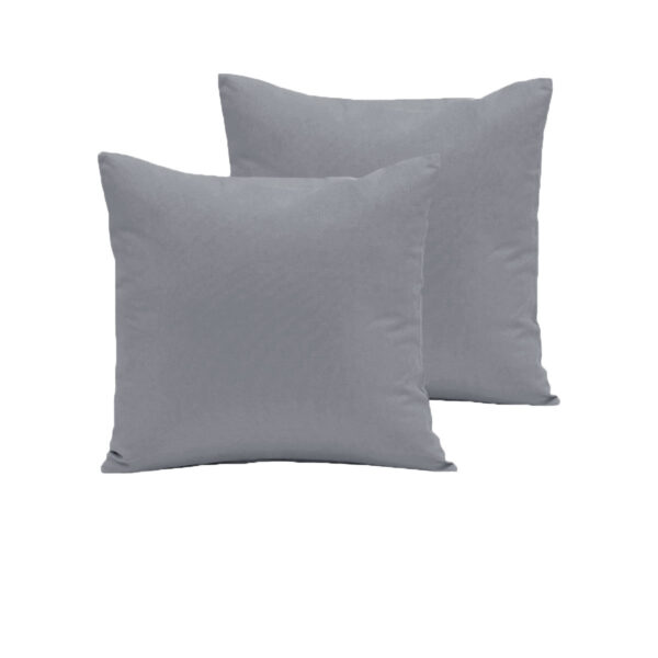 Fanno-European Pillowcases Set of 2 280TC Polyester Cotton 64 x 64 cm Grey Color