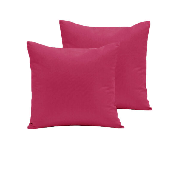 Fanno-European Pillowcases Set of 2 280TC Polyester Cotton 64 x 64 cm Hot Pink