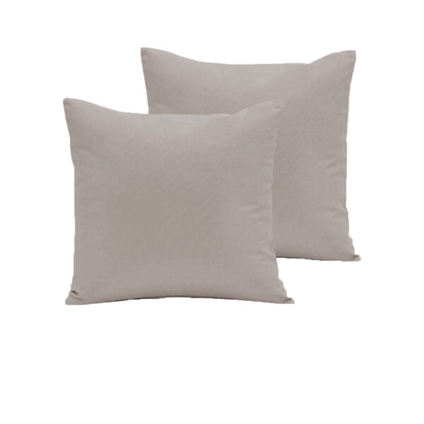 Fanno-European Pillowcases Set of 2 280TC Polyester Cotton 64 x 64 cm Solid Colour Latte