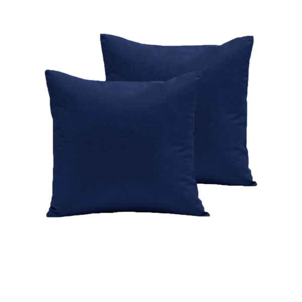 Fanno-European Pillowcases Set of 2 280TC Polyester Cotton 64 x 64 cm Navy Color