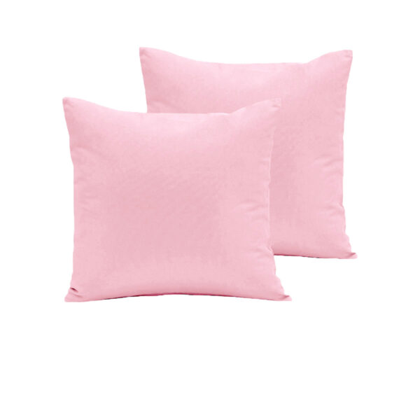 Fanno-European Pillowcases Set of 2 280TC Polyester Cotton 64 x 64 cm Solid Color Pink