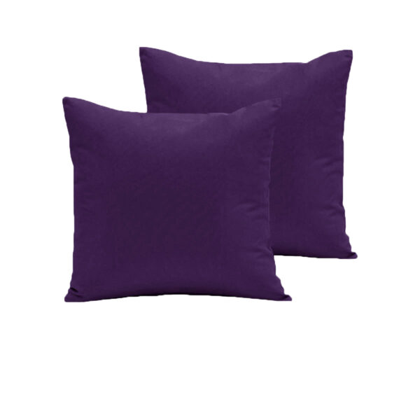 Fanno-European Pillowcases Set of 2 280TC Polyester Cotton 64 x 64 cm Purple Color