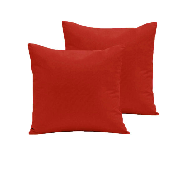 Fanno-European Pillowcases Set of 2 280TC Polyester Cotton 64 x 64 cm Red Color