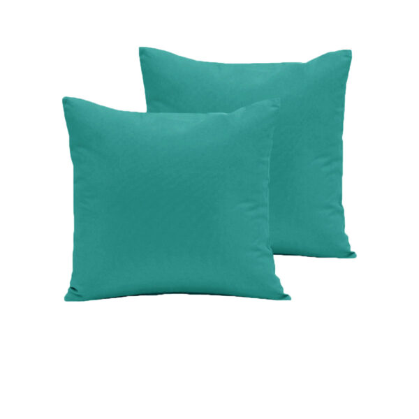 Fanno-European Pillowcases Set of 2 280TC Polyester Cotton 64 x 64 cm Teal Color