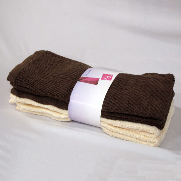 Fanno-Set of 4 Budget Cotton Hand Towels 42 x 67 cm Solid Color Bath Essentials