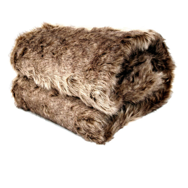 Fanno-Faux Fur Animal Throw Rug 127 x 152 cm Soft Touch Polyester Home Decor