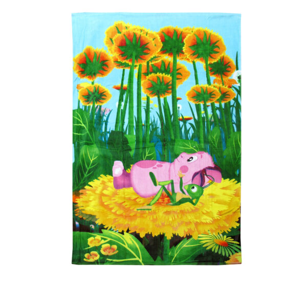 Fanno-Beach Towel for Kids Moonzy Print Soft Cotton 100x150cm Fun Colorful Design