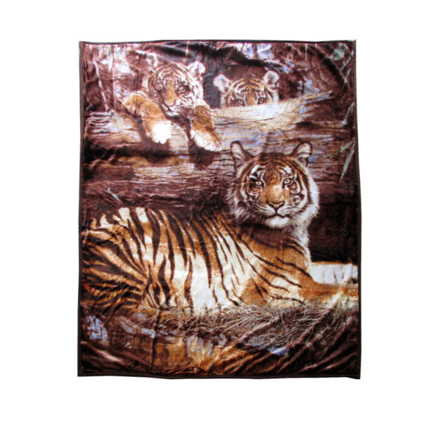 Fanno-Faux Mink Blanket Queen 200x240 cm Animal Print 675gsm Soft Warm Polyester