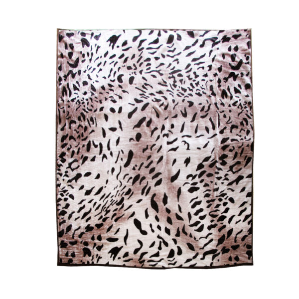 Fanno-Faux Mink Blanket Queen 200x240 cm 675gsm Animal Print Soft Warm Polyester