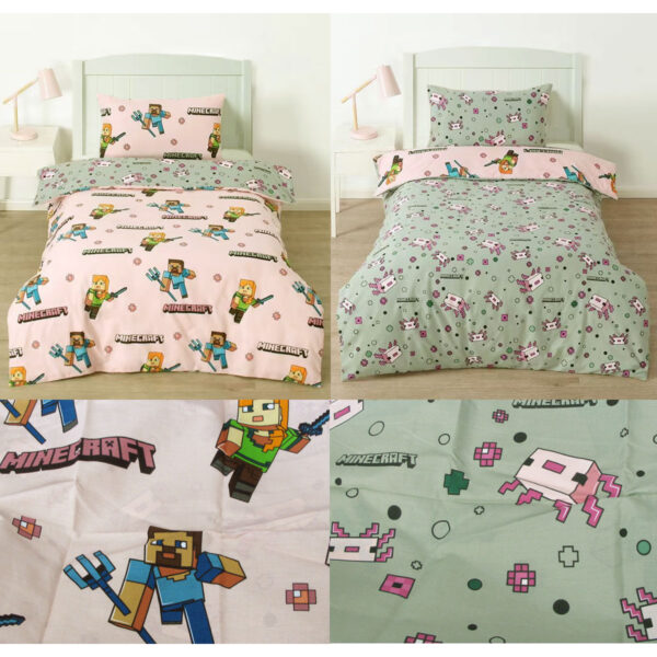 Fanno-Reversible Cotton Quilt Cover Set for Boys Girls Single Bed 140x210cm