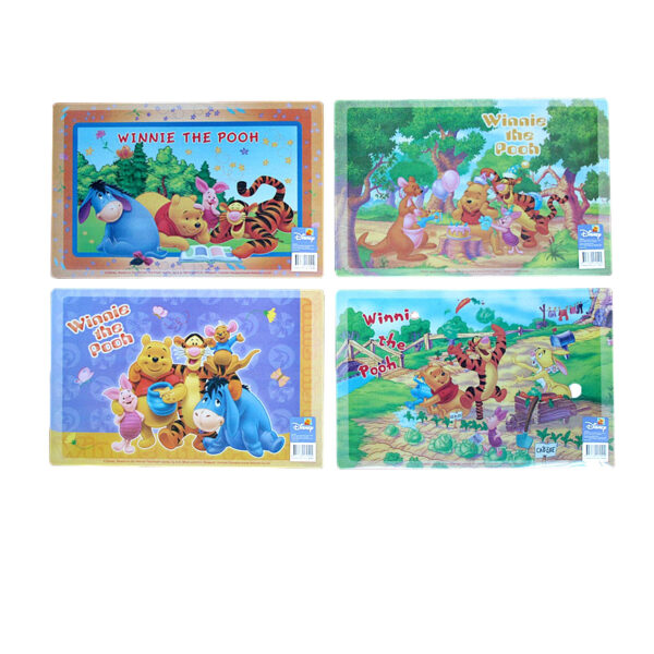 Fanno-Set of 4 Waterproof Disney Cartoon Placemats Winnie the Pooh Princess Design