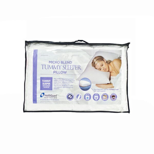 Fanno-Micro Blend Tummy Sleeper Pillow with Cotton Sateen Cover for Firm Support