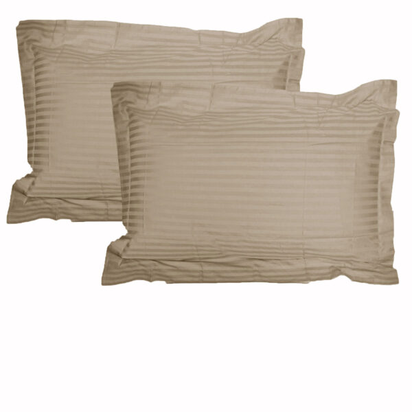 Fanno-Stripe Jumbo Pillowcases Set of 2 325TC Soft Cotton for Bedroom Decor