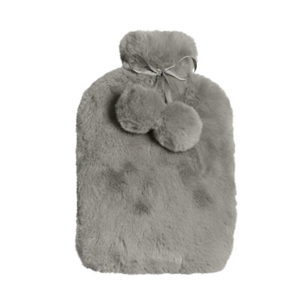 Fanno-Hot Water Bottle with Super Plush Faux Fur Cover for Warmth and Comfort