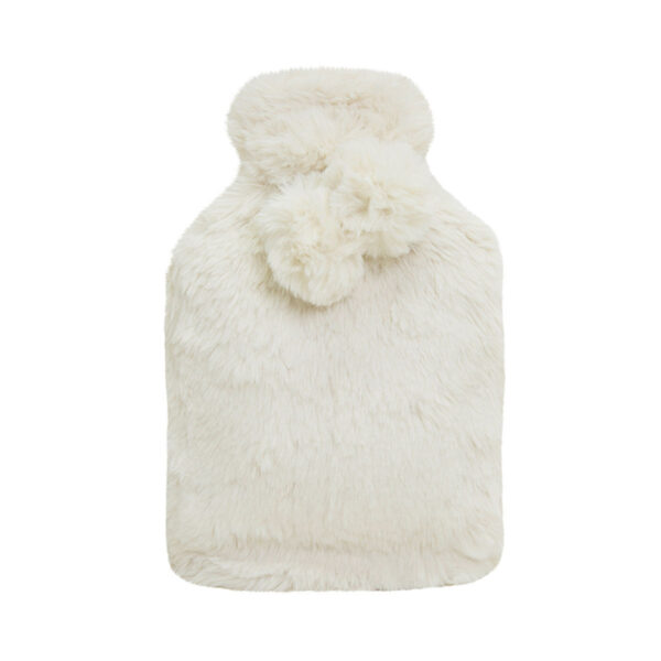 Fanno-Hot Water Bottle with Super Plush Faux Fur Cover for Warmth and Comfort