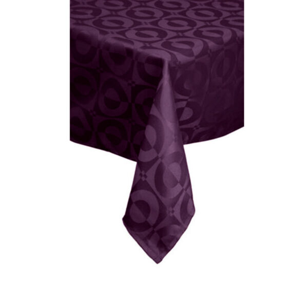 Fanno-Quality Purple Tablecloth 150 x 320 cm Geometric Design for 8 to 12 Seaters