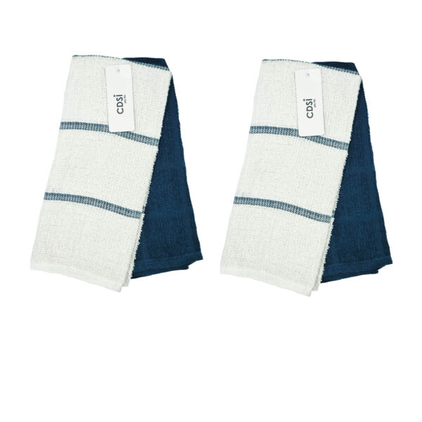 Fanno-Set of 4 Cotton Rich Terry Tea Towels for Kitchen Cleaning and Drying 42 x 62cm