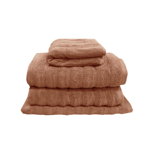 Fanno-Cotton Bath Towel Set of 4 Soft Absorbent Towels Hand Towel Bath Mat Terracotta