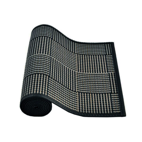 Fanno-Woven Bamboo Table Runner Black Grey 140 x 33cm Elegant Dining Room Decor