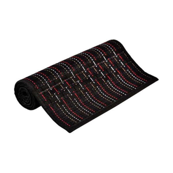 Fanno-Multi Stitch Bamboo Table Runner 140 x 33cm Elegant Woven Design Non-Skid Backing