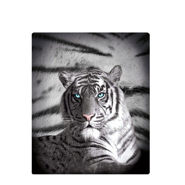 Fanno-Tiger Print Polar Fleece Throw Rug Lightweight Soft Polyester for Bed Sofa