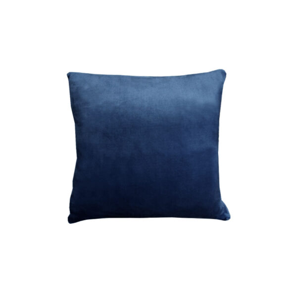 Fanno-Faux Mink Square Cushion Navy Quilted Design Soft Touch Polyester 43x43 cm