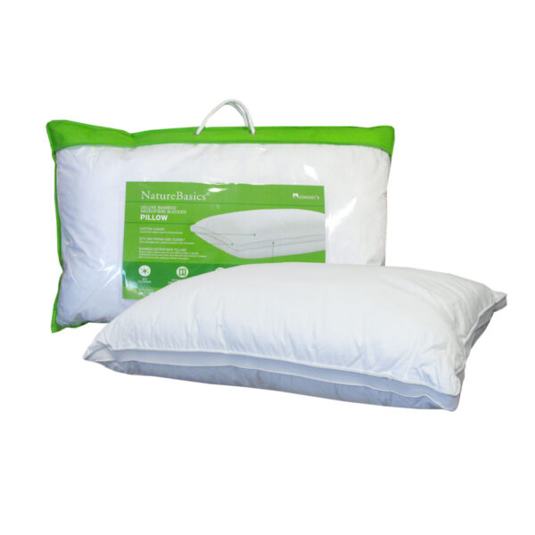 Fanno-Deluxe Bamboo Microfibre Pillow 1000GSM Anti Allergenic 48x73cm White