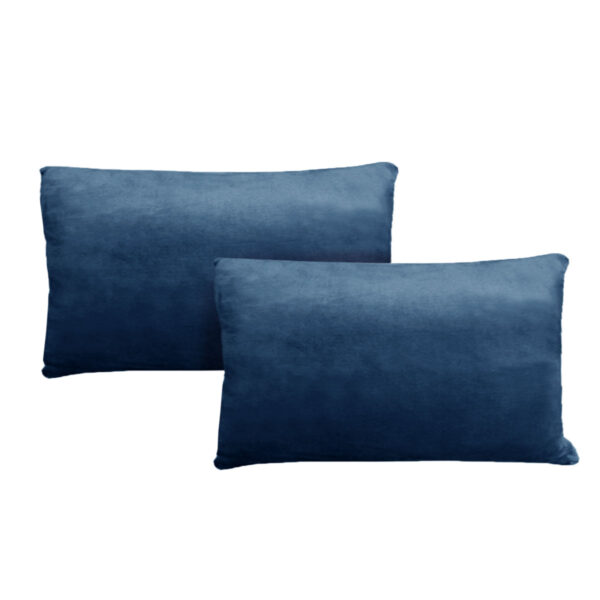 Fanno-Flannel Fleece Pillowcases Navy Standard 48x73cm Soft Cozy Pair