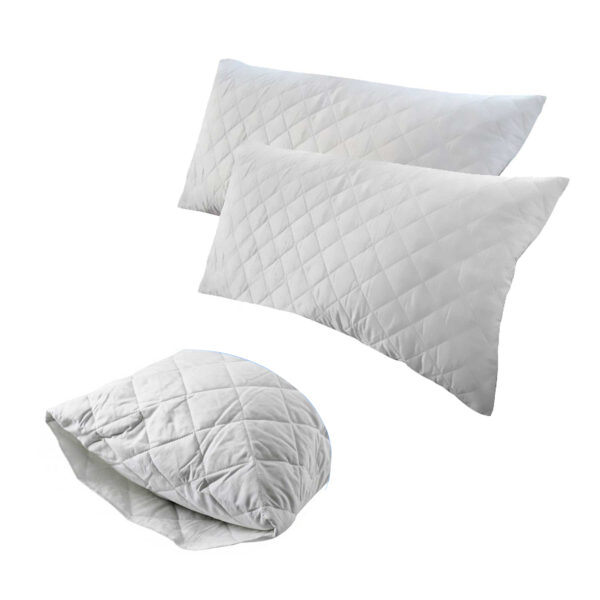 Fanno-Jason Twin Pack of Quilted Cotton King Pillow Protectors 51 x 91 cm