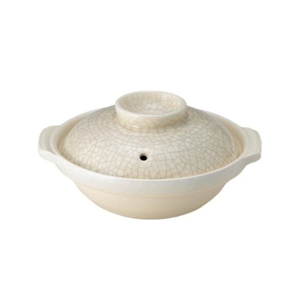 Fanno-Donabe Japanese Clay Pot 28cm Heat Resistant Casserole for Soup and Stews