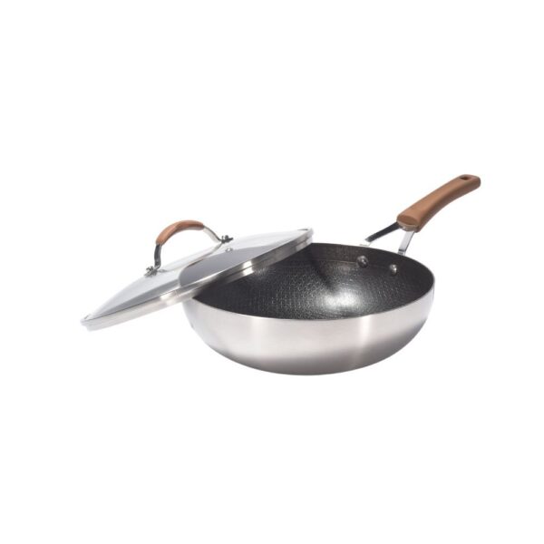 Fanno-Non-Stick Marble Wok 28cm 32cm Premium Quality Easy Clean Cooking Tool