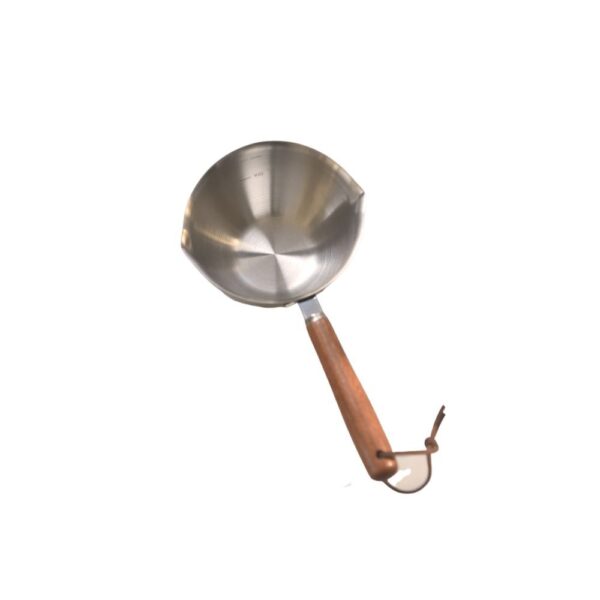 Fanno-Stainless Steel Oil Pouring Pot with Wood Handle 200ml Kitchen Tool