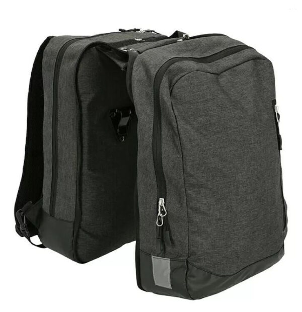 Fanno-2 in 1 Backpack and Double Pannier Bag 25L with Laptop Compartment and Rain Cover