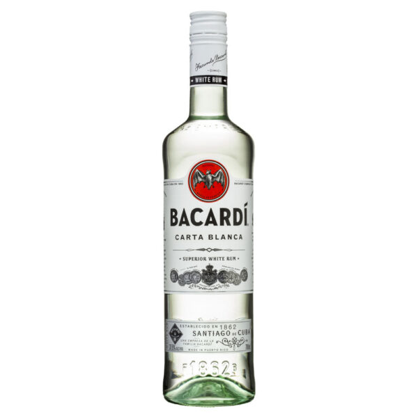 Fanno-White Rum 700ml Bacardi Carta Blanca for Cocktails and Mixed Drinks