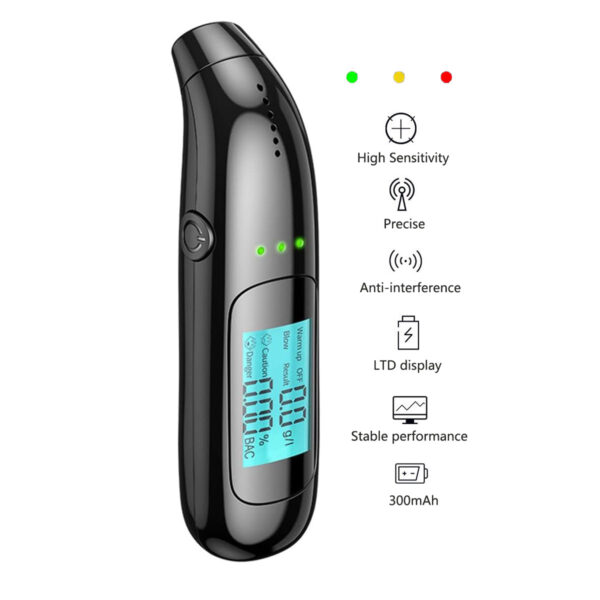 Fanno-Portable Breathalyzer with Display Rechargeable Digital Electronic Breathalyser